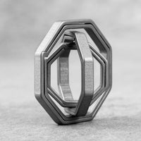 Key Ring<br> Octagon Titanium
