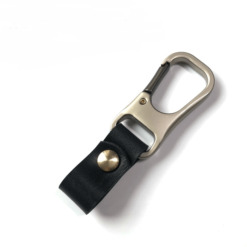 Porte-clés à mousqueton en cuir n°10, Artisanat local