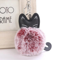 Porte-Clé Chat Pompon