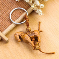Porte-Clé Cheval Bois