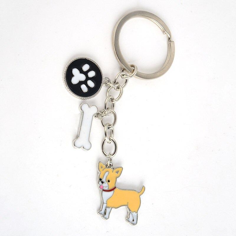 Porte-clés "J'aime Mon Chihuahua" Avec Breloque - Marque Mister Petlife - Neuf Avec étiquettes - Taille ~5cm