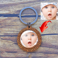 Porte-Clé en Bois Personnalisé Photo