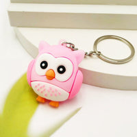 Porte-Clé Hibou Rose