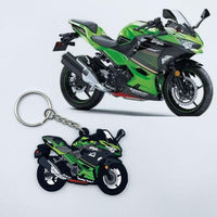 Porte Clef Moto Vert Et Noir