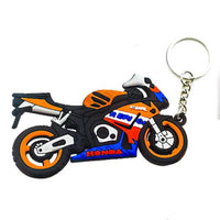 Porte Clé Moto Orange Et Bleu