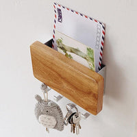 Porte Courrier Mural en Bois