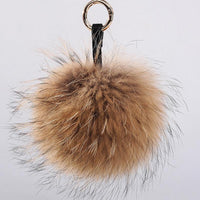 Porte-Clé Pompon vraie Fourrure