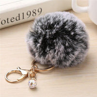 Porte-Clé Pompon avec Fourrure