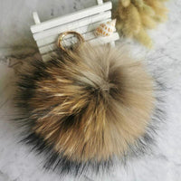 Porte-Clé Pompon Vraie Fourrure