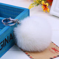 Porte-Clé Pompon Blanc
