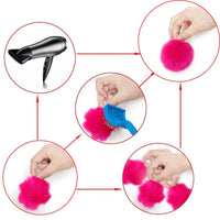 Pompom-Schlüsselanhänger<br> Das weiß