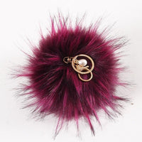 Porte-Clé Pompon Bordeau