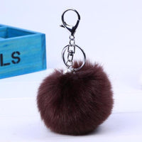 Porte-Clé Pompon Marron