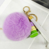Porte-Clé Pompon Mauve