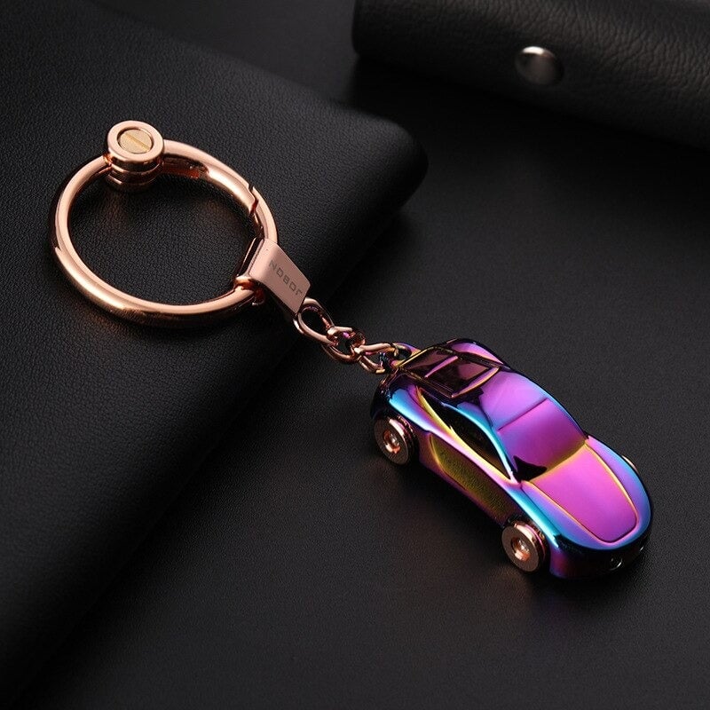 Porte-clés Voiture En Métal - Lot De 2 Pendentifs En Alliage Avec Finition Cuir, Pour Hommes Et Femmes - 8