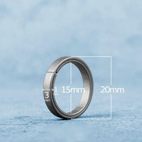 Key Ring<br> Round Titanium