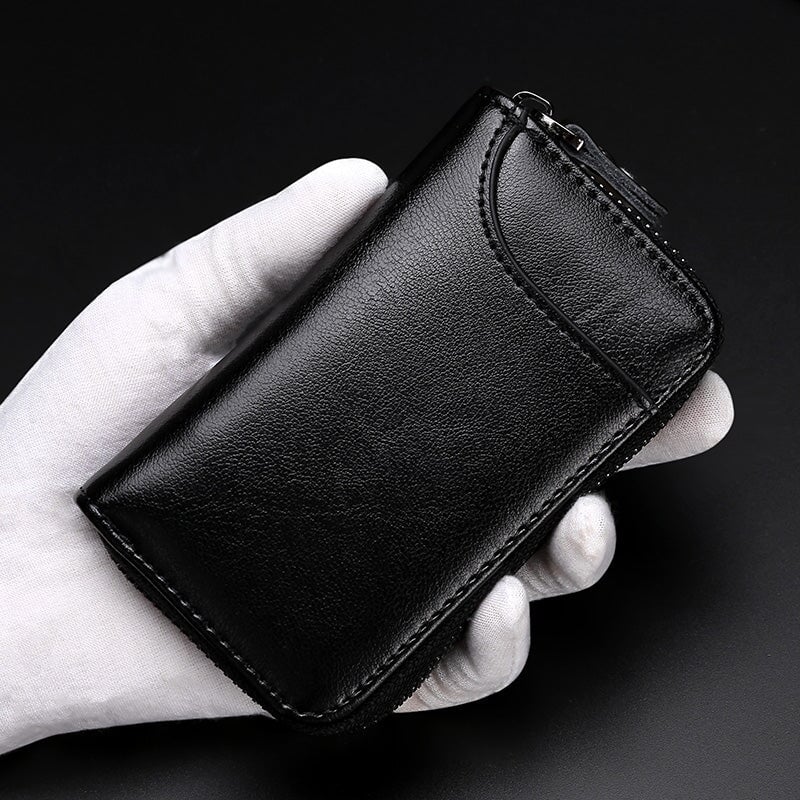 Étui Porte-clés En Cuir PU Compact - Multifonction Pour Clés, Monnaie Et Cartes - Design élégant, Taille 9x4,5x2,5 Cm