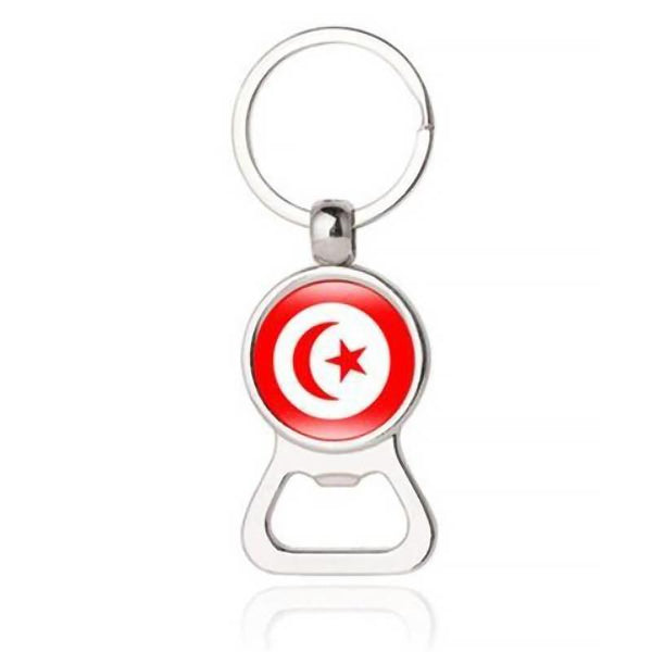 Décapsuleur de bouteille de bière en forme de drapeau de l'Algérie - Aimant de réfrigérateur en métal et verre - Cadeau souvenir de voyage - Décoration de la maison