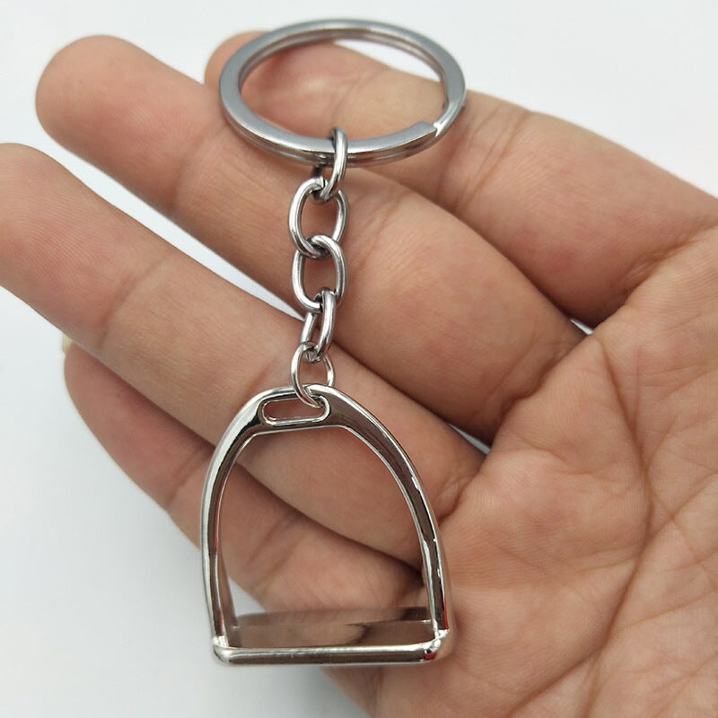 Porte-clés personnalisé d'étrier de cheval, porte-clés personnalisé en