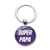 Porte-Clé Fête des Pères <br> Le Cabochon Super Papa