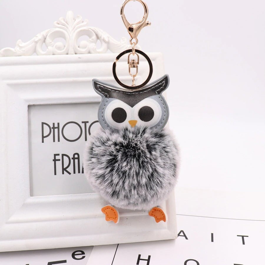 Porte-clés Peluche Moineau Réaliste - Jouet Décoratif Pour Sac à Dos, Sac Fourre-tout - 9x8x7 Cm - Cadeau Mignon Et Original