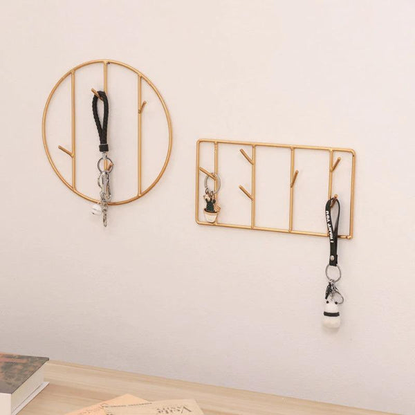 Porte-Clés Mural Avec 7 Crochets Métalliques - 30cm - Organisateur Entrée, Bureau Ou Cuisine