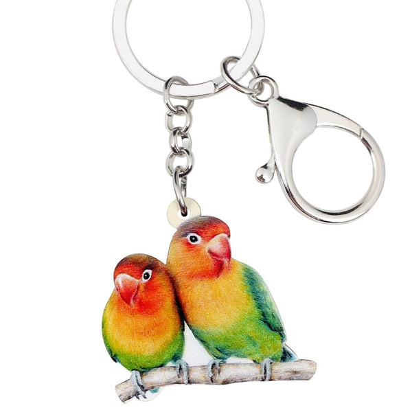 Porte-clés Perroquet Ara Plaqué Or - 11 Cm, Métal, Idée Cadeau Originale, Neuf Avec étiquettes