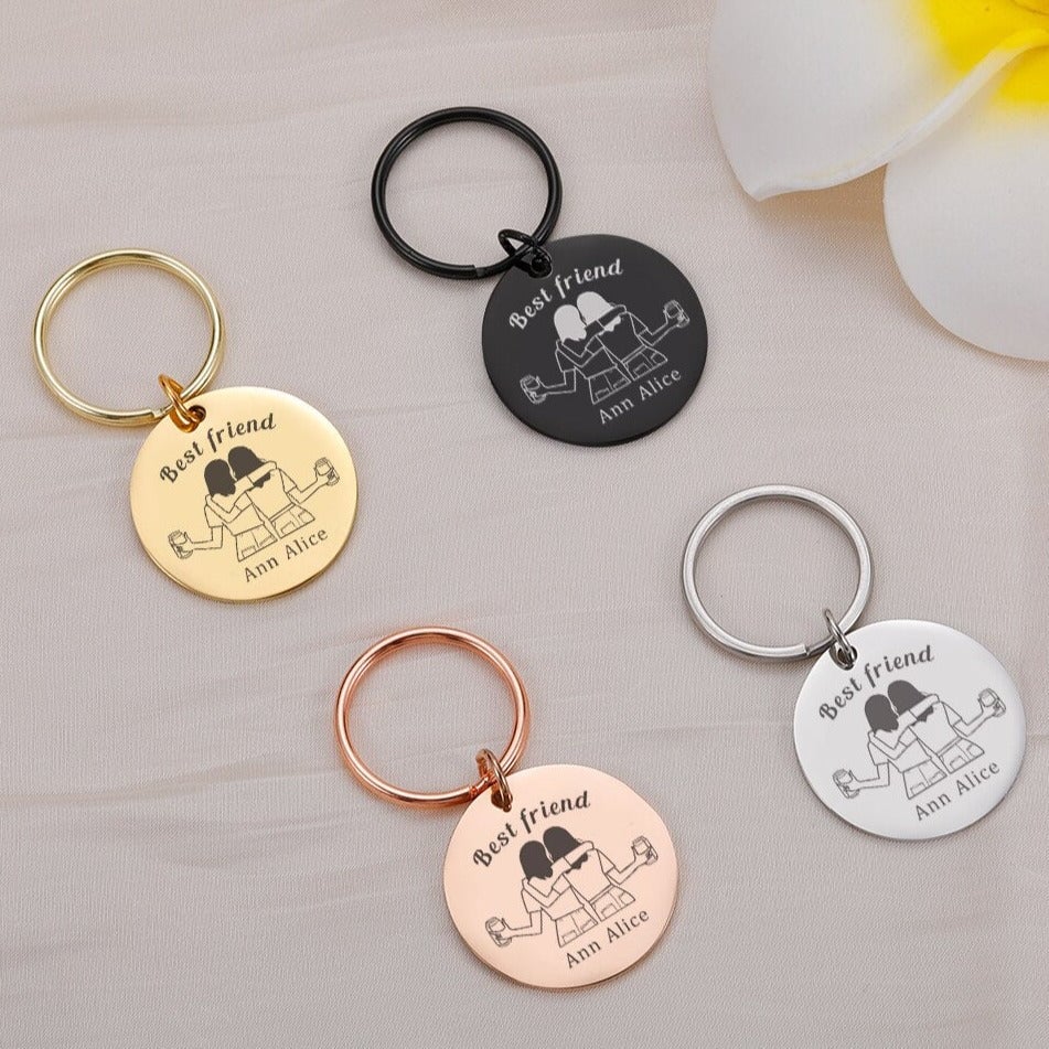 Personalized Best Friend Keychain | The House of the Keychain – La ...