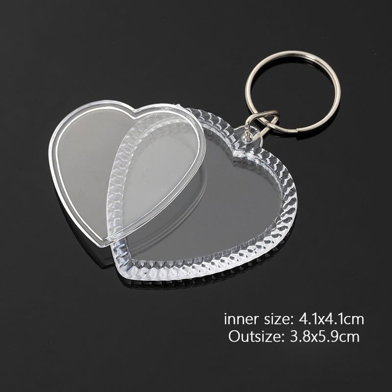 Kurtzy Porte Cle Photo Personnalisable Neutre (Lot De 200) - 5,4 X 3,4