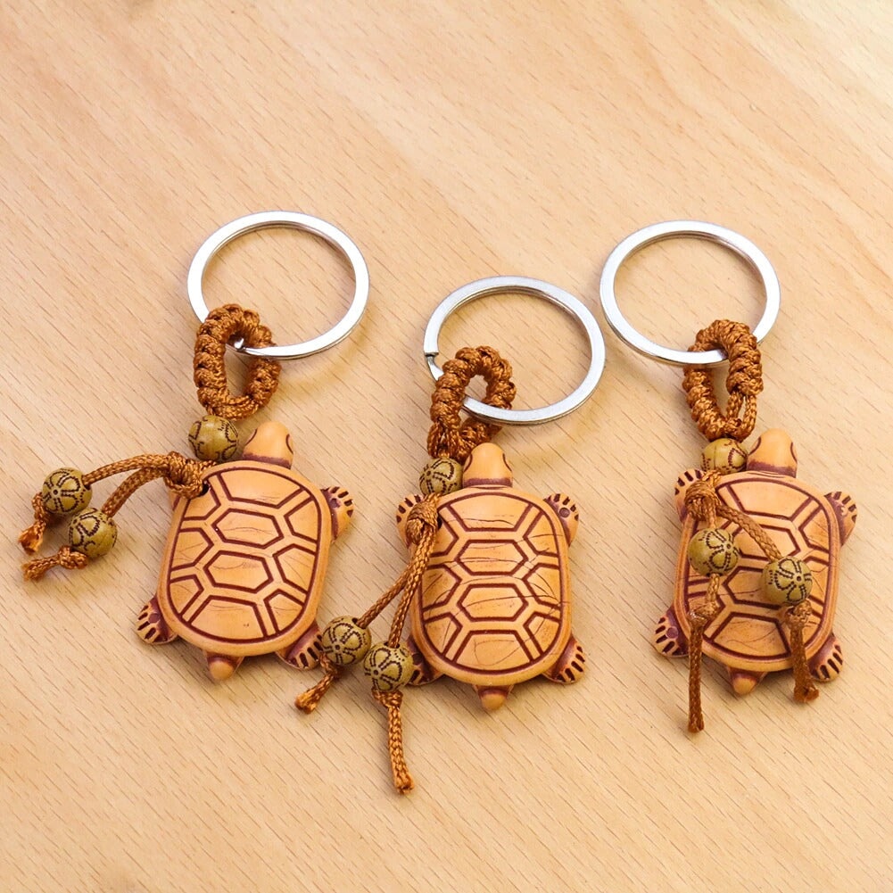 Wooden Turtle Key Ring | The House of the Keychain – La Maison du Porte-Clé