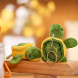 Toddmomy Lot De 3 Porte-clés Peluche Tortue - Mini Jouet Doux Pour Enfants, Décoration Sac Ou Clés - Taille 10,5x9,5x4 Cm